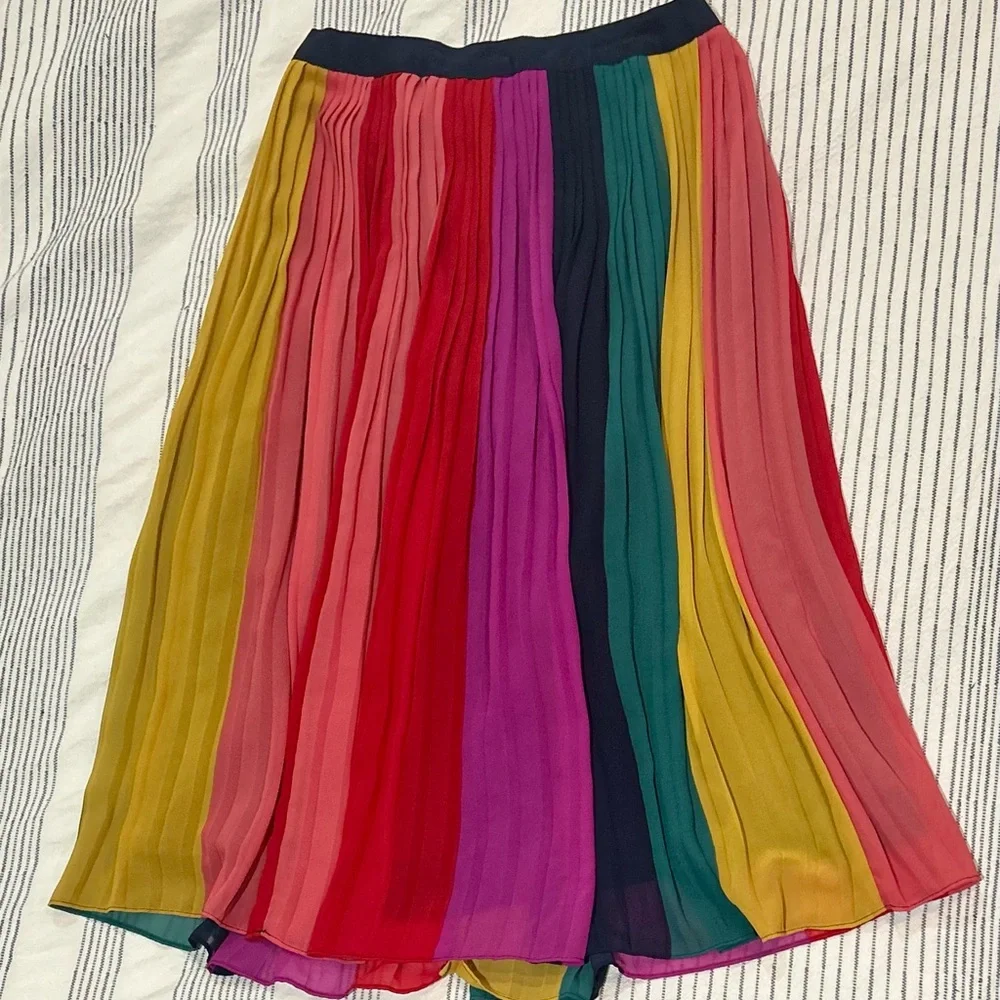 J. Crew Multicolor Pleated Women's Skirt - Picture 3 of 3